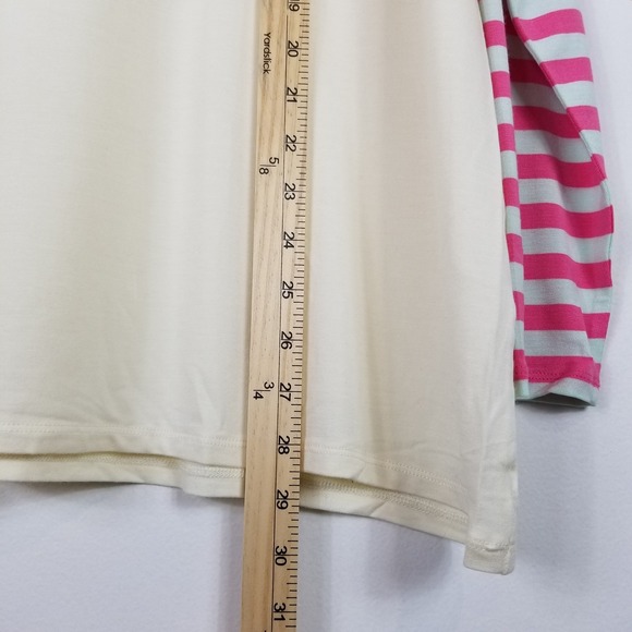 Matilda Jane Pajama Set Womens XL Floral Striped Raglan Sleepwear NWT - Picture 4 of 8